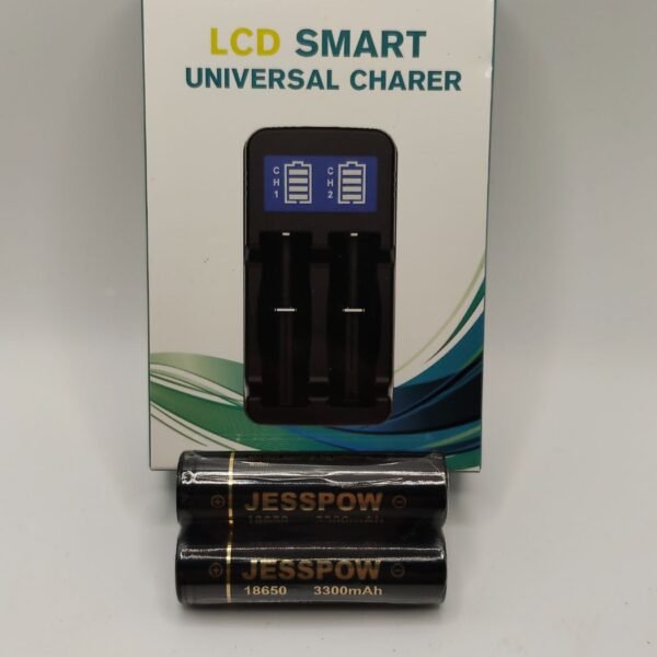 Ładowarka LCD Smart do akumulatorów 18650, AA i AAA