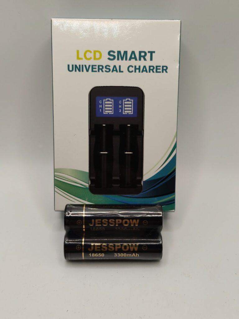 Ładowarka LCD Smart do akumulatorów 18650, AA i AAA